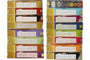 GIFT BRIT Deepika Premium Räucherstäbchen, sortiert, 15 g, 12 Stück, für Meditation, Yoga, Entspannung, Heilung und Positivität