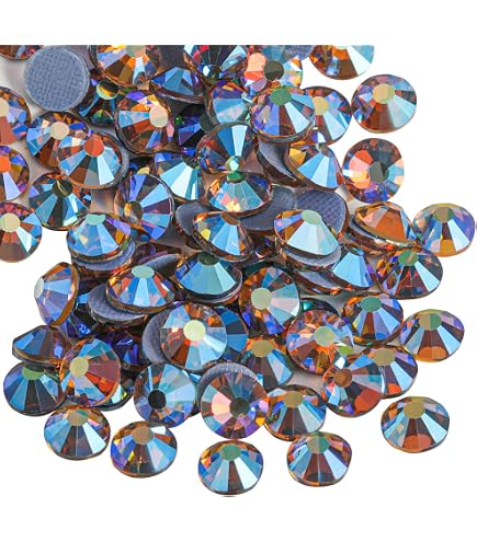 1400 Strass Termoadesivi Hotfix Marrone Tabacco Smoked Topaz Brown | Misura SS20/5mm Da Stirare Su Tessuti
