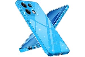 Paitech für Xiaomi Redmi Note 13 Pro 5G/Poco X6 5G Hülle Glitzer, Weiche TPU Silikon Handyhülle Redmi Note 13 Pro 5G Dünne Flexible Stoßfeste Kratzfest Schutzhülle Case für Frauen und Mädchen, Blau