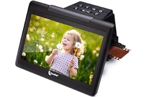 ClearClick Virtuoso 3.0 (Dritte Generation) 22 MP Film- und Diascanner (35 mm, 110, 126) mit großem 7-Zoll-LCD-Bildschirm, konvertiert Folien und Negative in digitale Fotos