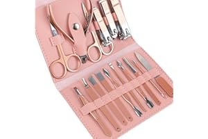 ‎VALUETALKS ValueTalks Maniküre-Set, Pediküre-Set, professioneller Nagelknipser aus Edelstahl, 16-teilig, Nagelhautschneider, Pflege-Set für Reisen und Zuhause, Geschenk für Frauen