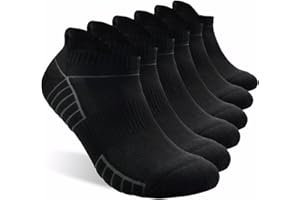 YCQQPRO Sneaker Socken Herren Damen, Dicke Cushioned Baumwolle Sportsocken, Atmungsaktive Anti-Blasen Laufsocken, 43-46, 39-42, 35-38, 47-50, Kurze Halbsocken mit Frotteesohle