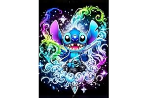 cdsnxore DIY Diamond Painting, Stitch Diamond Art Painting Kits for Adults, Embroidery Pictures Arts Crafts for Beginner Home Wall Decor 30 × 40cm (Blue)