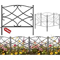 10 Gartenzaun-Paneele 61cm X 6m – Rostfreier Metallzaun Ohne Graben Für Hunde & Terrasse