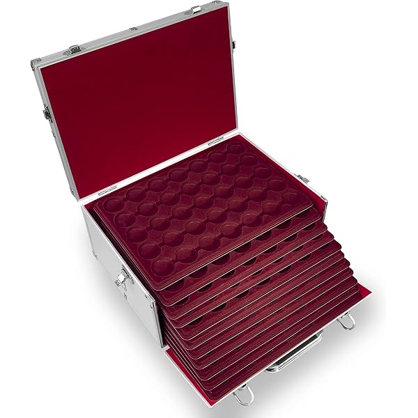 Leuchtturm 315842 Valise en Aluminium Cargo S 10 - Valise pour 10 Monnaies Smart - 203 x 213 x 280 - argenté