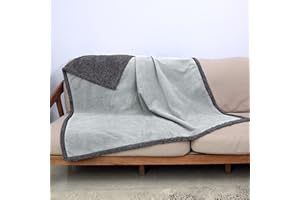 CATALONIA CLASSY Catalonia - Coperta Impermeabile di Alta qualità, Reversibile, in Pile Sherpa Super Morbido, Foderata per Canottaggio, Divano, Letto, Campeggio, 152 x 127 cm