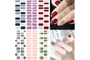 NAILDOKI Autocollant Ongle 3D Nail Stickers, Nail Art Auto-Adhésif Ongle Décalque Belle Mode Décoration pour Femmes Filles Nail Wraps