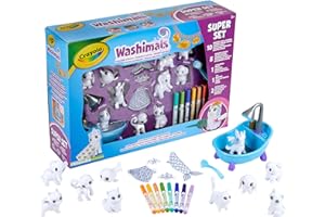 Crayola - Washimals, Super Set XXL Masques et Costumes, pour colorier et faire prendre un bain aux bébés animaux, Jouet et Cadeau pour enfants, à partir de 3 ans, 74-7461