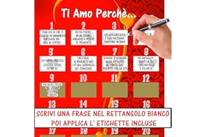 AURÌCA Calendario Avvento 2023 Gratta E Vinci Creativo D’Amore - Fai Scoprire La Frase O la Sorpresa Che Hai Scritto Ogni Giorno Fino A Natale! Crea Una Caccia Al Tesoro o Dediche Originali