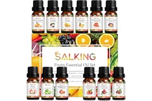 ‎SALKING SALKING Ätherische Öle Set, essential oil Duftöl für Diffuser, Preiselbeere, Pfirsich, Erdbeere, Wassermelone, Feige, Kokosnuss, Grapefruit, Limette, Ananas, Mango, süße Orange, Passionsfrucht