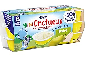 NESTLÉ BÉBÉ - P'TIT ONCTUEUX CROISSANCE MINI POIRE DES 6 MOIS 6X50G