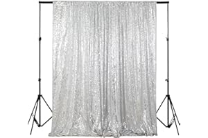SHINYBEAUTY IN SALDO 4FT * 7FT Fondali in argento con paillettes, Fondale per foto con paillettes, Fondali per feste, Fondali per matrimoni, Fondali scintillanti, Fondale per decorazioni natalizie