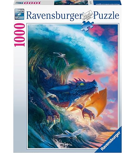 Ravensburger Puzzle 12000339 - Einhorn und Drachen - 2X 1000 Teile Puzzle für Erwachsene und Kinder ab 14 Jahren