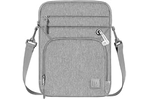 Dadanism 9-11" Bolsa Protectora de Tableta con Correa Hombro para iPad A16 11", iPad Air/Pro 11", i-Pad 10.ª Gen/Air 5/4 10,9", i-Pad 9/8/7.ª Gen 10,2", Galaxy Tab A9+ 11", Idea Tab 11", Gris Claro