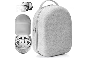 XGMATT Large Carrying Case for Meta Quest 3/Quest 3S, Hard Travel Case Compatible with Battery Head Strap, Controllers and Other Accessories, Portable Travel Bag for Oculus Quest 3S/Quest 3, Gray
