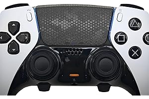 Luck&Link Touchpad Protector For PS5 Dualsense/Edge Enhanced Texture Skin Compatible with Playstation 5 Dualsense/Edge(Snake Scale - Black,PS5Edge(2pcs))