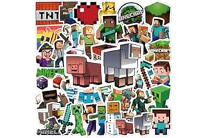HXLEUCRY 50 Stück Sticker Set, Minecrafts Graffiti Aufkleber Kinder, Wasserfest Stickers für Mädchen Jungen Koffer Skateboard Laptop Kühlschrank Fahrräder DIY Scrapbooking Spielzeug Deko Kindergeburtstag