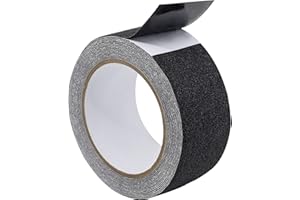 KLEBASTO Antirutsch klebeband | antirutschstreifen zum Kleben | Extra stark für den Innen und Außenbereich | rutschfester Bodenbelag für Treppen,Leiter (Schwarz, 50 mm x 10 m)