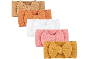 DRESHOW 5 Piezas Bebé Niña Diademas Bebé Hairband de los Bebés Recién Nacidos Diademas de Bebé Diadema Elástica Bebé Niñas Banda Para Cabeza Accesorio