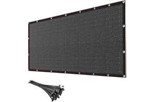 RHSHANLICUN Privacy Netting 2m x 5m Garden Screening 120g/m², Tear-Proof Windbreak Fence Screening with Cable Ties & Grommets, Outdoor Garden Balcony Shade Cover (5m)