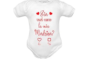 CORREDINO NEONATO body neonato idea annuncio battesimo con frase Zia madrina, Zio padrino e padrini