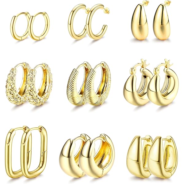 Or-6 Cm - Boucles'oreilles En Cercle Noir Mat Pour Femmes, Créoles Rétro, Tendance, Hip Hop