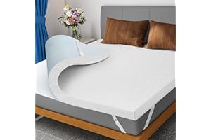 ‎DOPEDIO DOPEDIO 7.5 cm Gel Memory Foam Mattress Topper Soft Mattress Topper with Oeko-Tex® 100 Certification, Washable Cover for Box Spring Bed and Sofa Bed (200 x 200 cm, White)