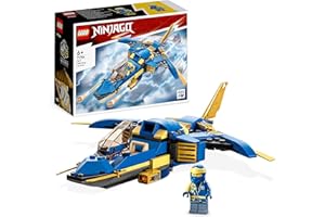 LEGO 71784 NINJAGO Odrzutowiec ponaddźwiękowy Jay’a EVO, Samolot do Ulepszania, Zestaw Konstrukcyjny Ninja, Zabawki Kolekcjon