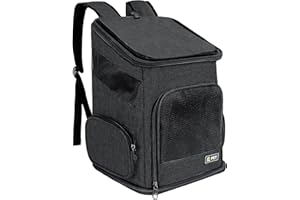 M MUNCASO Cat Backpack, Foldable Pet Carrier Backpack for Cats and Small Dogs, Dog Rucksack with Ventilated Design Inner Safety Strap, Puppy Carrier Bag for Hiking Travel Outdoor