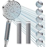 Cobbe Shower Head with Hose, Hand Shower with 3 Carbon Filters, 6 Jet Types, High Pressure and Saving, Anti-Limescale Filter