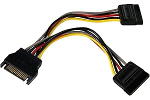 StarTech.com Kabel zasilający SATA Y Power Cable Splitter S-ATA kabel zasilający (15pin) kabel rozdzielający - 1 x SATA Power (wtyczka) 2 x SATA (gniazdo)
