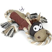 Qilmy Hundespielzeug Mit Saugnapf - Interaktives Tauzieh-Seil Für Hunde Bis 18 Kg