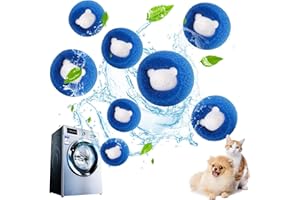 YALISITE Acchiappa Pelosità per Lavatrice, Cattura Pelosità Lavatrice Animali, Rimuove Pelosità di animali e lanugine e riduce l'aggrovigliamento degli indumenti.(8 pezzi) (Blu)