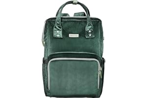 Sunveno Sac à dos à langer avec coutures en velours, grande capacité, sac de transport à l'épaule, organiseur pour les soins de bébé avec poches isolées, tissu imperméable