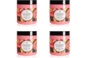 THE SOMERSET TOILETRY COMPANY LIMITED Tropical Fruits Gentle Exfoliating Strawberry & Papaya Sugar Scrub 4 x 550g