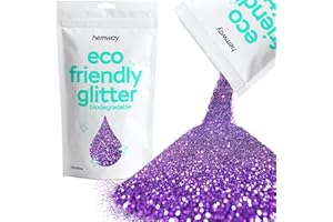 HEMWAY Glitter biodegradabile viola ecologico A base vegetale bio ultrafine per viso corpo capelli artigianato resina festival trucco ombretto 100 g / 3,5 oz