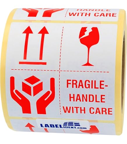 Handle Care Fragile Warning Stickers Handle Drop - Australia - View #4