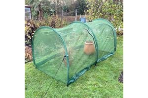 GardenSkill Net Grow Tunnel - Garden Growhouse Cloche for Protecting Fruit Vegetables Plants (2m x 1m x 1m high)