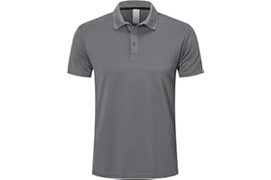 ZENGVEE Polo Homme Manches Courtes Sport Golf Respirant Séchage Rapide Anti-Odeur Loisirs Outdoor