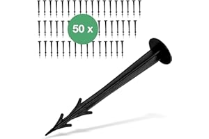 CoverUp! Picchetti Telo pacciamatura [50 Pezzi] - Estremamente Stabile - Picchetti Ancore a Terra in plastica antirottura