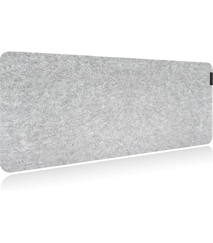 Tapis De Bureau MTINRNI En Feutre 100x40cm - Gris Foncé 3mm - Antidérapant - Pour Souris Et Clavier