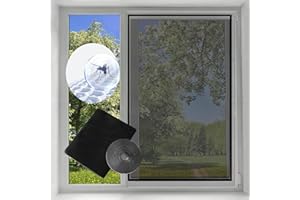 Bokaiya Mosquito Net for Window, 1.3x1.5m Fly Screen for Window, Universal Fiberglass High Density Window Screen, Insect Mesh with Presh Tool, Self-Adhesive Tape, Keep Bugs Flys Out, Black