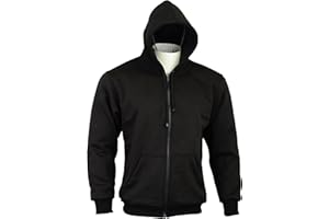 Bikers Gear Australia Women's 4q-bu1v-n302 The CrossFire Black Ladies Full Kevlar Hoodie Jacket CE Protection Australian Bikers Gear, Black, 14 UK