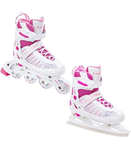 Pattini Da Ghiaccio K2 Juno Ice Per Ragazze - Regolabili Taglie 32-37, Bianco/Blu, Con Allacciatura Velcro - Foto 10