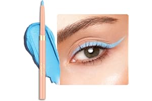 OULAC Lápices de Ojos Mate Dura 24 Horas+, Twist-up Azul Eyeliner Resistente al Agua, Altamente Pigmentado Sin Manchas, y Suave, Vegan (10) Free Spirit