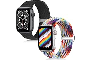 KIBDSNG Braided Sport Strap Compatible with Apple Watch Strap 38mm 40mm 41mm 42mm 44mm 45mm 49mm, Adjustable Elastic Woven Nylon Replacement Band for iWatch Ultra/Ultra 2 Series SE/9/8/7/6/5/4/3/2/1