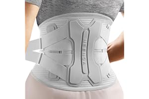 NEENCA Back Brace for Lower Back Pain Relief with Bionic Support System, Lumbar Support Belt for Women&Men with Lumbar Pad, Soft Breathable 3D Knit Fabric for Herniated Disc, Sciatica (Gray, XXL)