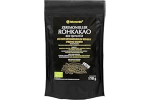 ‎ISLAVERDE islaverde Zeremonieller BIO Rohkakao 100% aus Premium Kakaobohnen, Feines Pulver, 46% Fett, Zusatzfrei und Zuckerfrei, Nicht Alkalisiert, aus der Dominikanischen Republik, 170 g