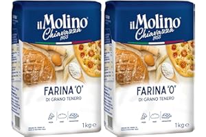 il Molino Chiavazza Type '0' Soft Wheat Flour 1kg - Pack of 2 | Premium Italian Multipurpose Flour | Ideal for Bread, Pizza & Focaccia