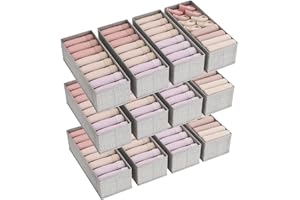 Lifewit 12er Set Hemnes Doppelorganizer für Kommode mit Stabiler Boden, Wickelkommode Organizer, Kleiderschrank Organizer, Schubladen Ordnungssystem für Wickelbedarf Kinderkleidung Tshirts Unterwäsche